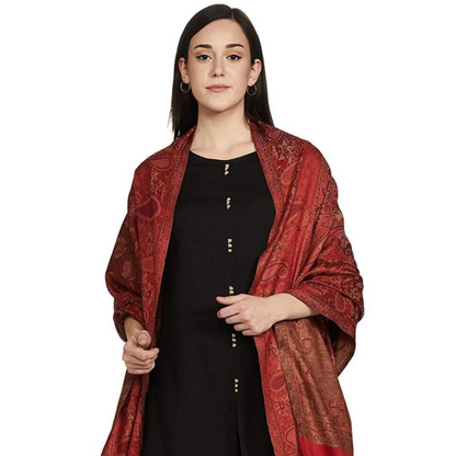 Pashtush Women's Jamawar Shawl Faux Pashmina