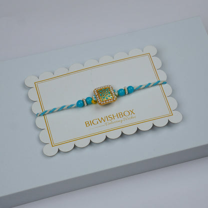 Affordable Blue Rakhi & Dark Chocolate