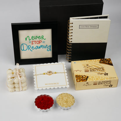 Rakhi Motivational & Treats Gift Set