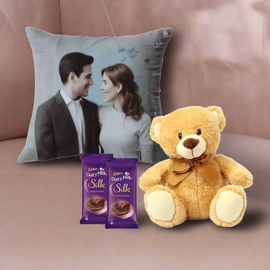 Cosy Cushion with Plush Toy n Chocolates