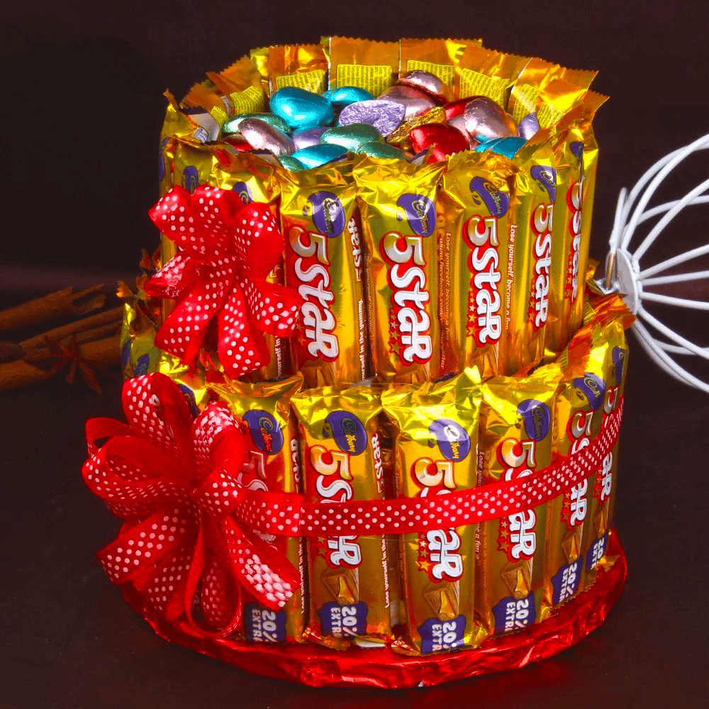 Hearts and Stars Chocolate Layer Cake