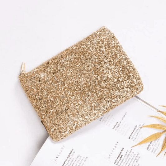 Golden Glitter Pouch