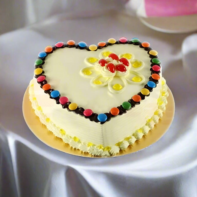 Heart Shape Butterscotch Cake - Wishingcart.in
