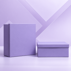 Monochrome Lavender Rigid Gift Box | Bigwishbox